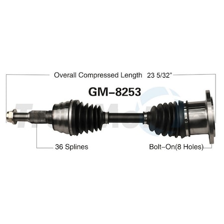 Surtrack Axle Cv Axle Shaft, Gm-8253 GM-8253